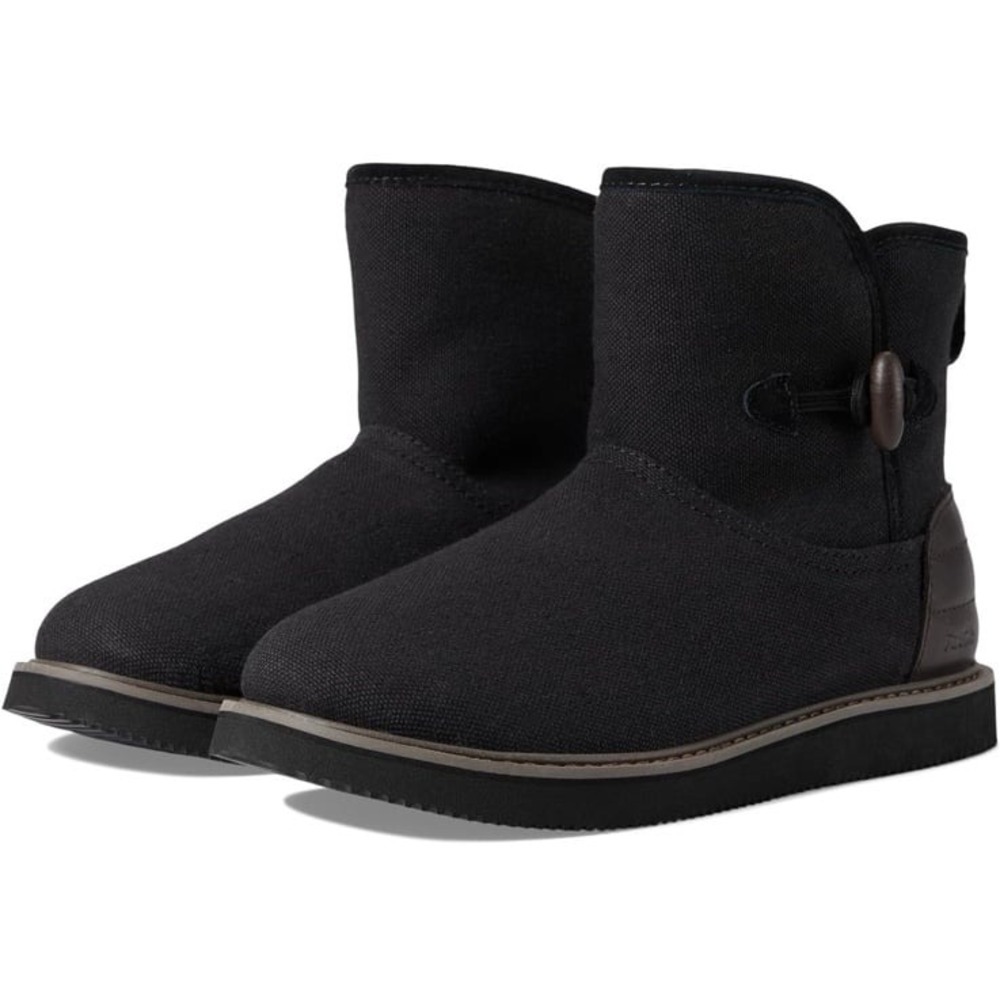 New Women's Sanuk Cozy Vibe Surf Check SL ankle boots black hemp cotton size 5